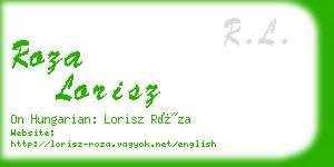 roza lorisz business card